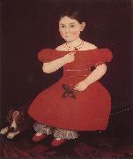 Amy Philip The Girl wear the red dressi USA oil painting reproduction